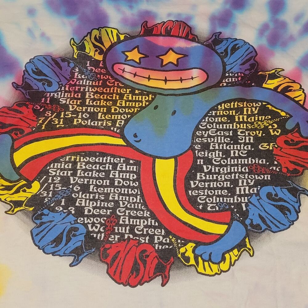 Original Vintage 1998 PHISH Summer Tour Tie-Dye T-SHIRT Tee XL Phish Rare Delta - Picture 15 of 16